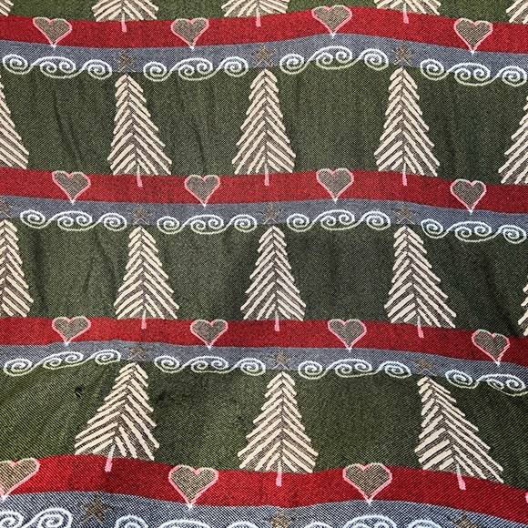 Vintage Hearts Stars Swirls Trees Throw - Picture 6 of 9